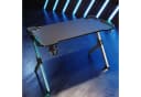 SONNI Gamingtisch Computertisch Schreibtisch mit RGB LED Beleuchtung, Breite 140cm, mit Becherhalter und Kopfhörerhaken, energiesparend Bild 1