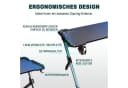 SONNI Gamingtisch Computertisch Schreibtisch mit RGB LED Beleuchtung, Breite 140cm, mit Becherhalter und Kopfhörerhaken, energiesparend Bild 3