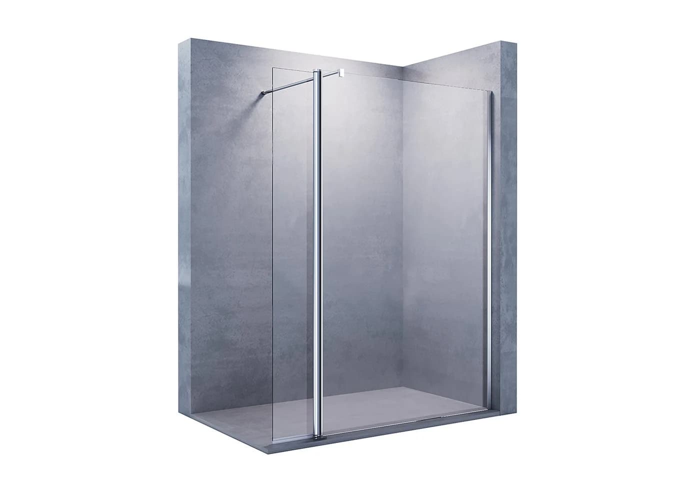 SONNI Walk-in-Dusche mit 30 cm schwenkbarer Seitenwand, 8 mm Nano-Glas - Bild 2
