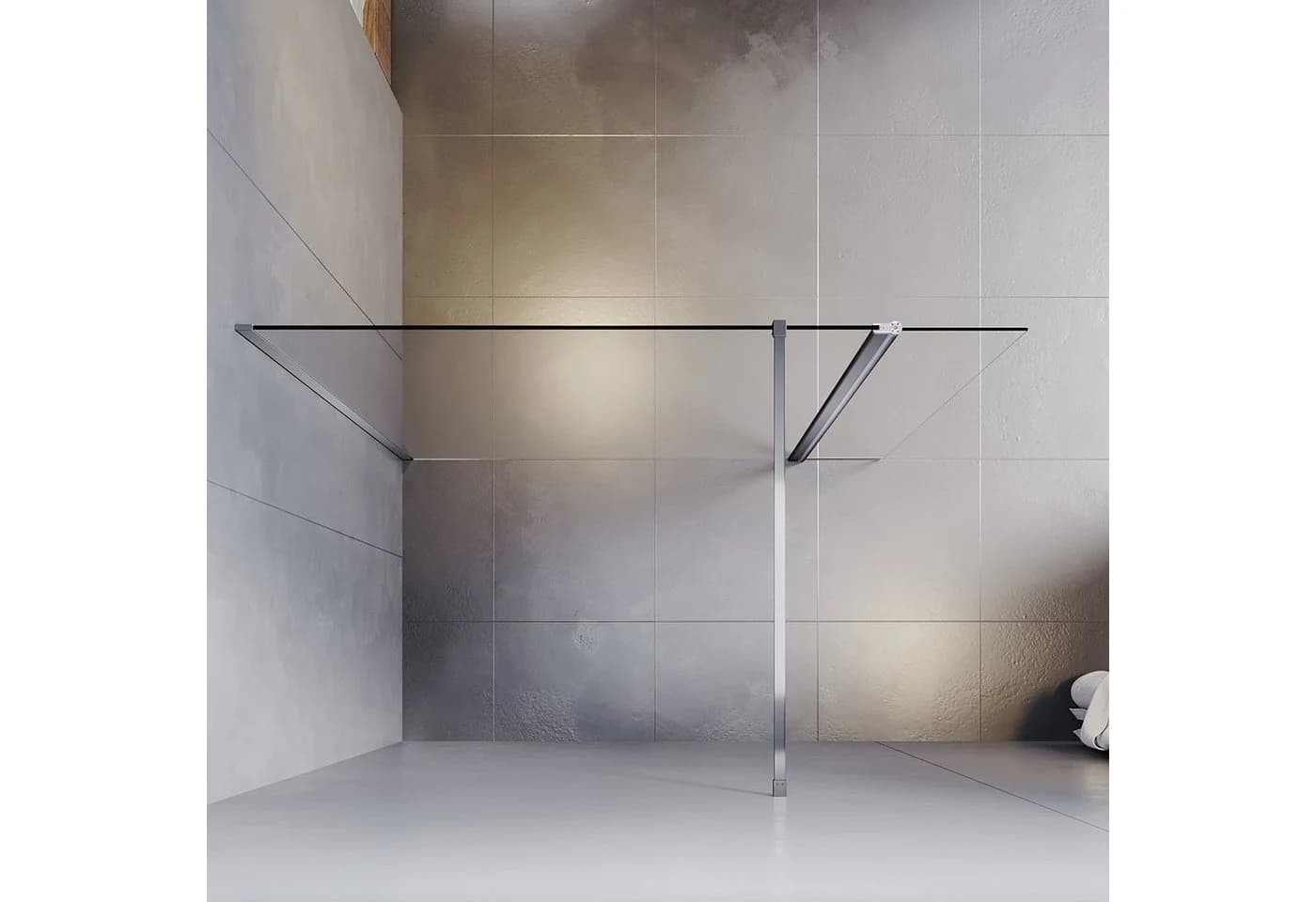 SONNI Walk-in-Dusche mit 30 cm schwenkbarer Seitenwand, 8 mm Nano-Glas - Bild 3