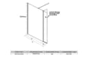SONNI Walk-in-Dusche mit 30 cm schwenkbarer Seitenwand, 8 mm Nano-Glas Bild 4