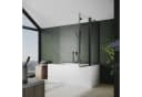 SONNI Badewannenaufsatz NANO Glas 120x140cm Schwarz Bild 1