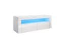 SONNI Lowboard TV Lowboard Weiß Hochglanz LED-Beleuchtung 120 cm Bild 4
