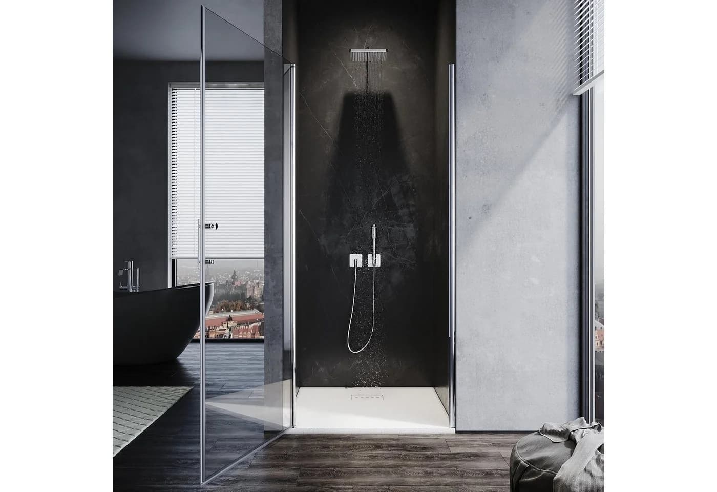 SONNI Dusch-Pendeltür 70-90 cm Nano-Beschichtung