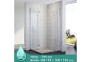 SONNI Eckdusche Duschkabine 80x80 cm Nano Glas Drehfalttür 180° 195 cm Bild 2