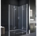 SONNI Eckdusche Duschkabine 80x80 cm Nano Glas Drehfalttür 180° 195 cm Bild 3