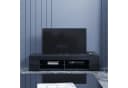 SONNI Lowboard 135cm TV-Unterschrank Schwarz Hochglanz mit LED-Beleuchtung Bild 1