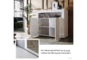 SONNI Kommode Sideboard Weiß Hochglanz mit LED Beleuchtung Bild 5