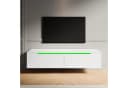 SONNI Lowboard TV Lowboard Hängend Hochglanz Weiß 140x35x30cm mit LED-Beleuchtung Bild 1