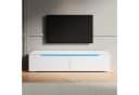 SONNI Lowboard TV Lowboard Hängend Hochglanz Weiß 140x35x30cm mit LED-Beleuchtung Bild 2