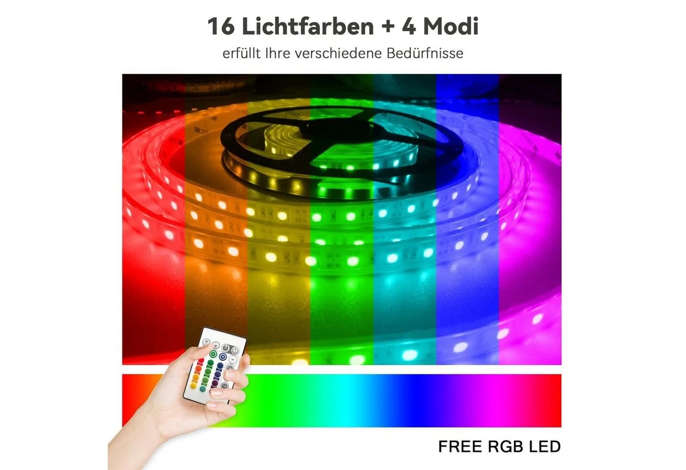 SONNI Lowboard TV Lowboard Hängend Hochglanz Weiß 140x35x30cm mit LED-Beleuchtung - Bild 4