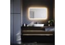 SONNI LED Badezimmerspiegel mit Touch-Schalter, 3-fach Vergrößerung, Silber Bild 1