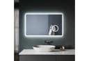 SONNI LED Badezimmerspiegel mit Touch-Schalter, 3-fach Vergrößerung, Silber Bild 2