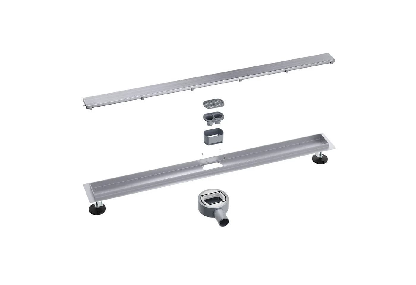 SONNI Duschrinne Edelstahl 50-110 cm 360° verstellbar mit Geruchsstop - Bild 2