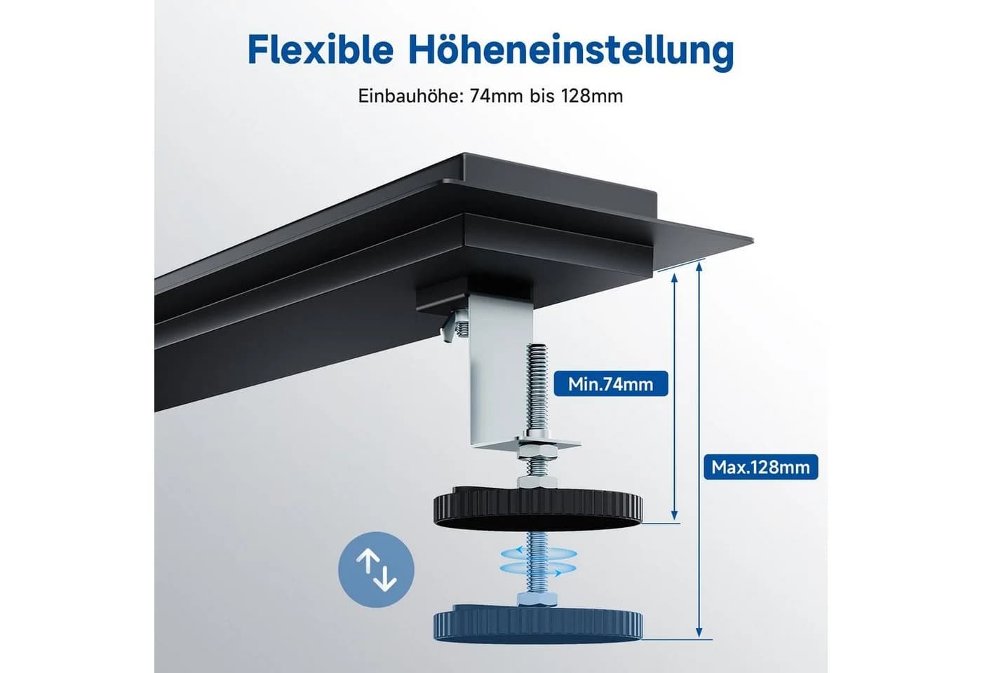 SONNI Duschrinne Edelstahl 50-110 cm 360° verstellbarer Bodenablauf - Bild 5