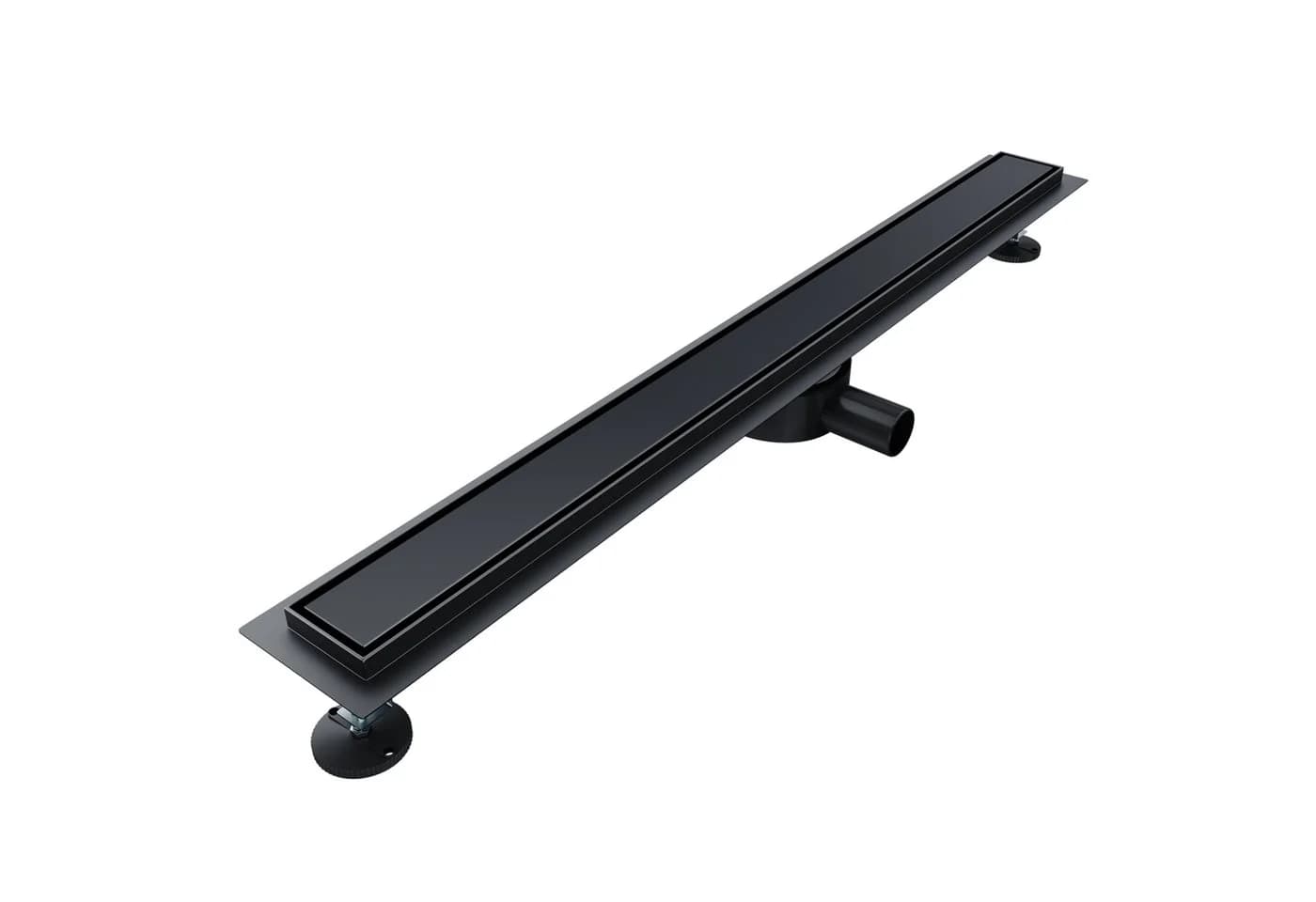 SONNI Duschrinne Edelstahl Bodenablauf Schwarz 50-110 cm 360° verstellbar - Bild 2