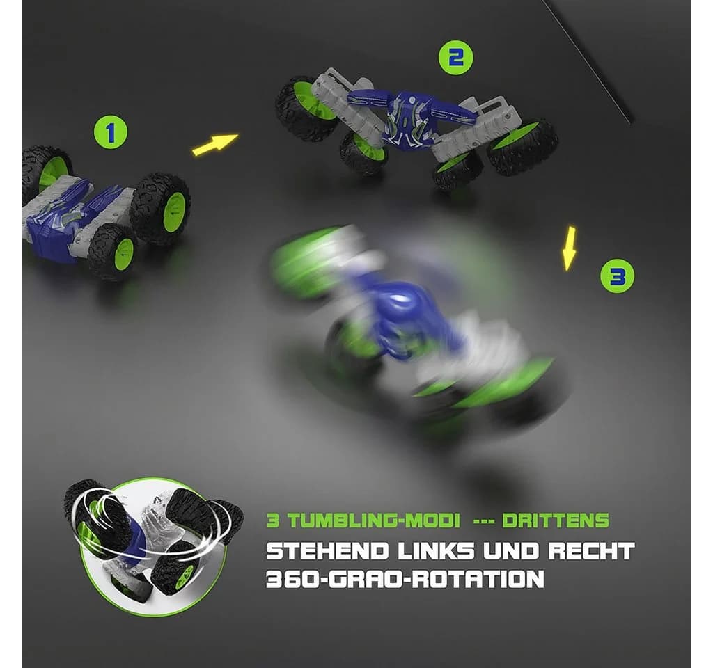 Diyarts RC-Auto 4WD 2,4 GHz Fernsteuerung 360° Flip - Bild 4