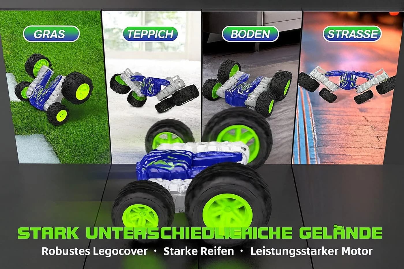 Diyarts RC-Auto 4WD 2,4 GHz Fernsteuerung 360° Flip - Bild 5