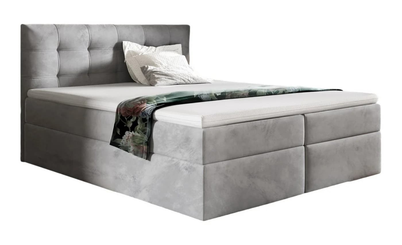 Fun Möbel Boxbett OVIEDO XL Stoff Fresh Kaltschaumtopper