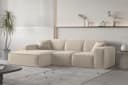 Fun Möbel Ecksofa CELES PREMIUM Ottomane Rechts oder Links Beige Stoff Bild 2