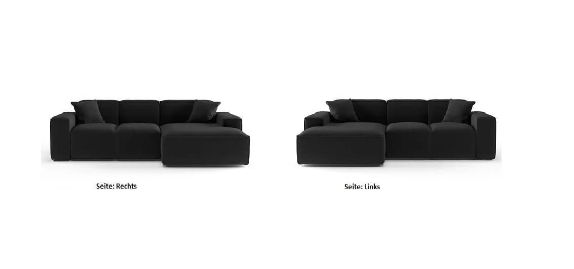 Fun Möbel Ecksofa CELES PREMIUM Ottomane Rechts oder Links Beige Stoff - Bild 3