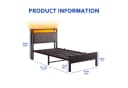 HOMERECOMMEND Metallbett mit USB-Anschlüssen und LED-Beleuchtung Bild 1