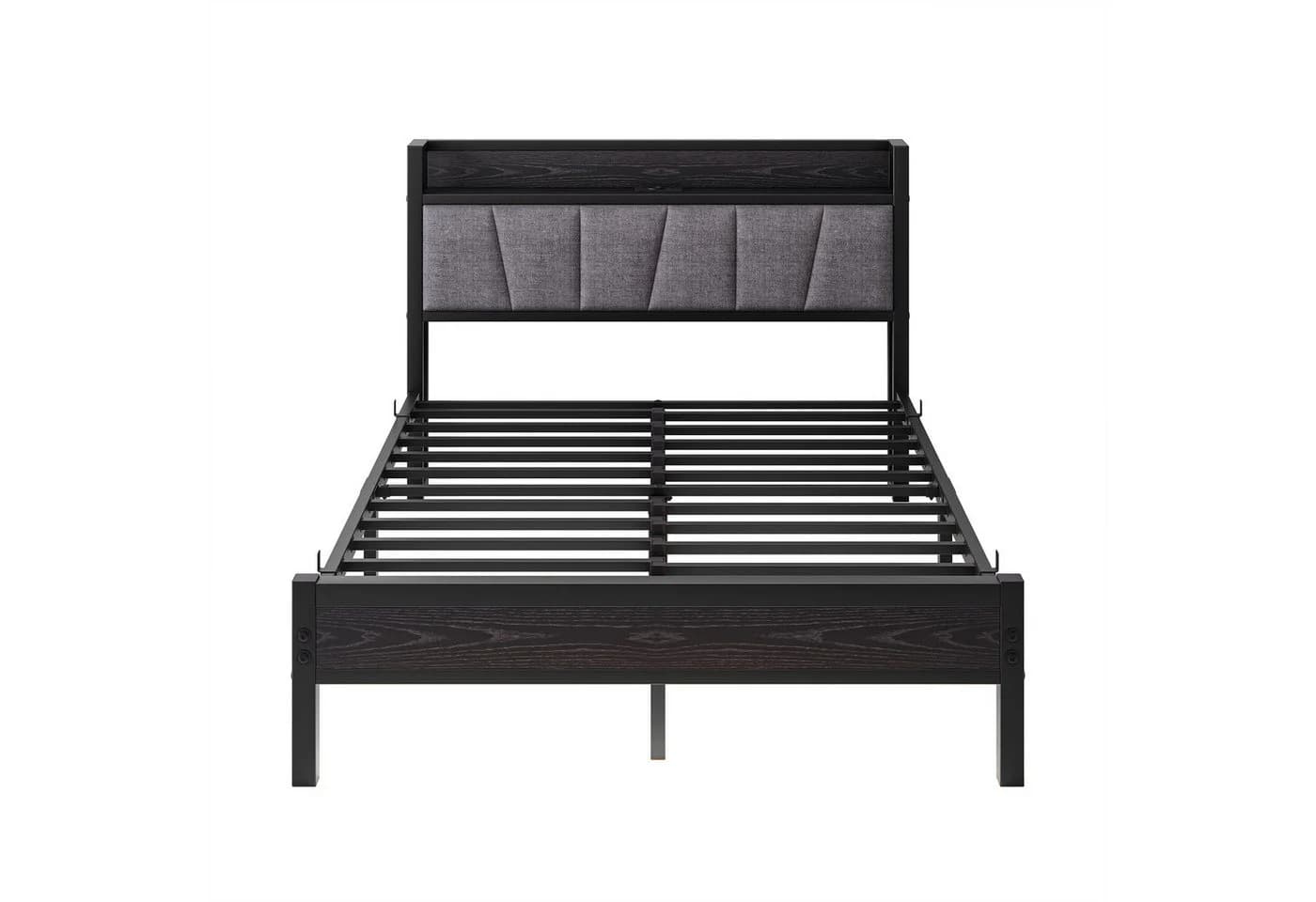 HOMERECOMMEND Metallbett mit USB-Anschlüssen und LED-Beleuchtung - Bild 3
