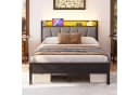 HOMERECOMMEND Metallbett mit USB-Anschlüssen und LED-Beleuchtung Bild 4