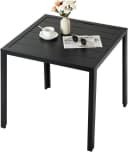 TLGREEN Gartentisch Aluminium Schwarz Quadratisch Wetterfest Bild 2