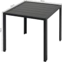 TLGREEN Gartentisch Aluminium Schwarz Quadratisch Wetterfest Bild 3