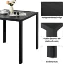 TLGREEN Gartentisch Aluminium Schwarz Quadratisch Wetterfest Bild 5