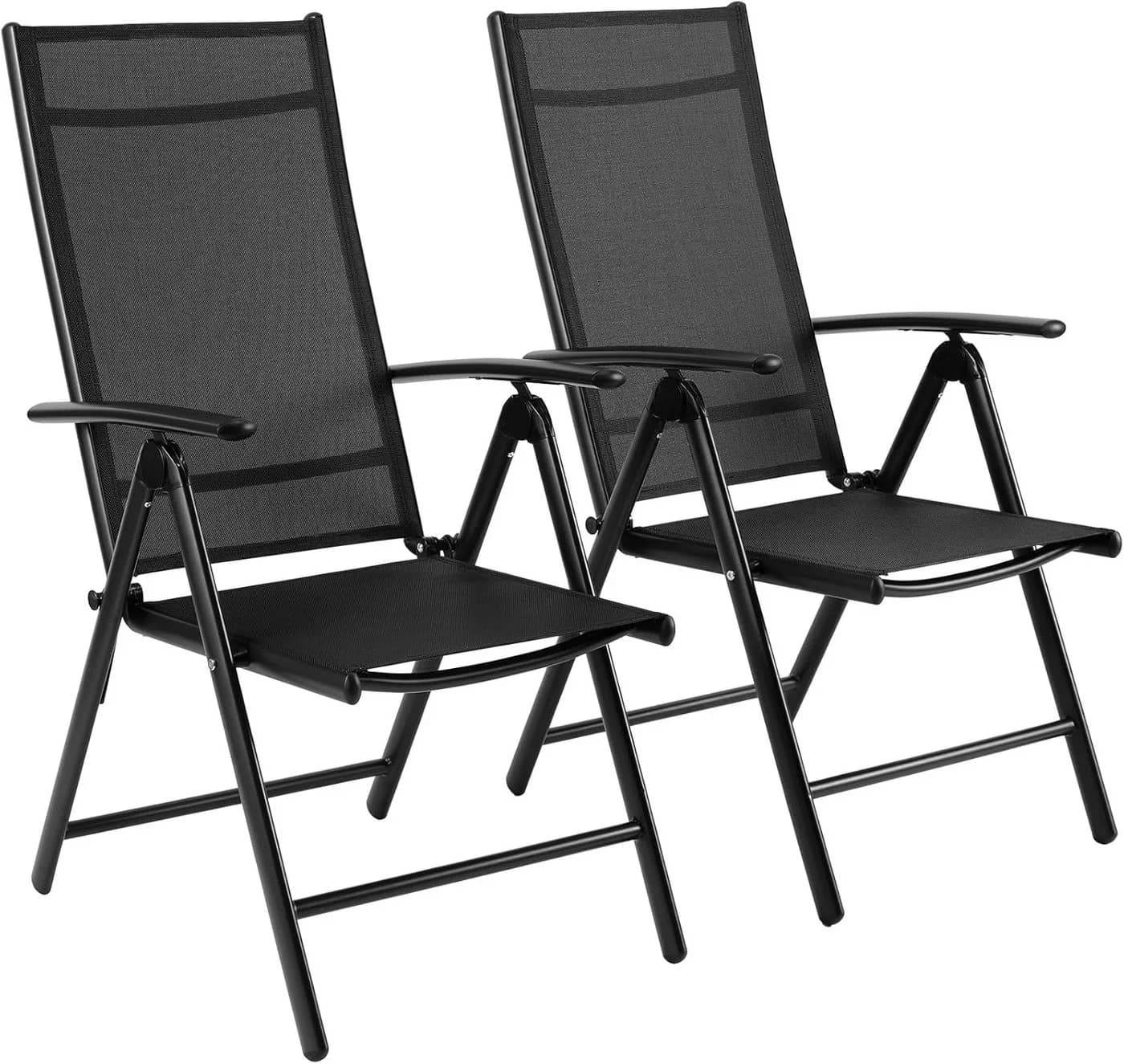 TLGREEN Gartenstuhl Hochlehner 2er Set Klappstuhl 7-fach verstellbar Aluminium - Bild 2