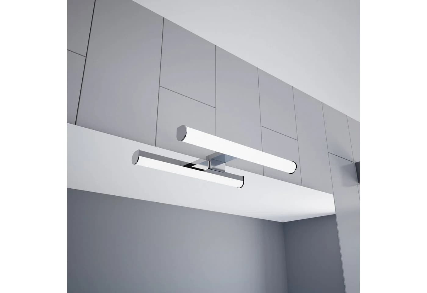 kalb LED Spiegelleuchte 300mm verchromt warmweiß