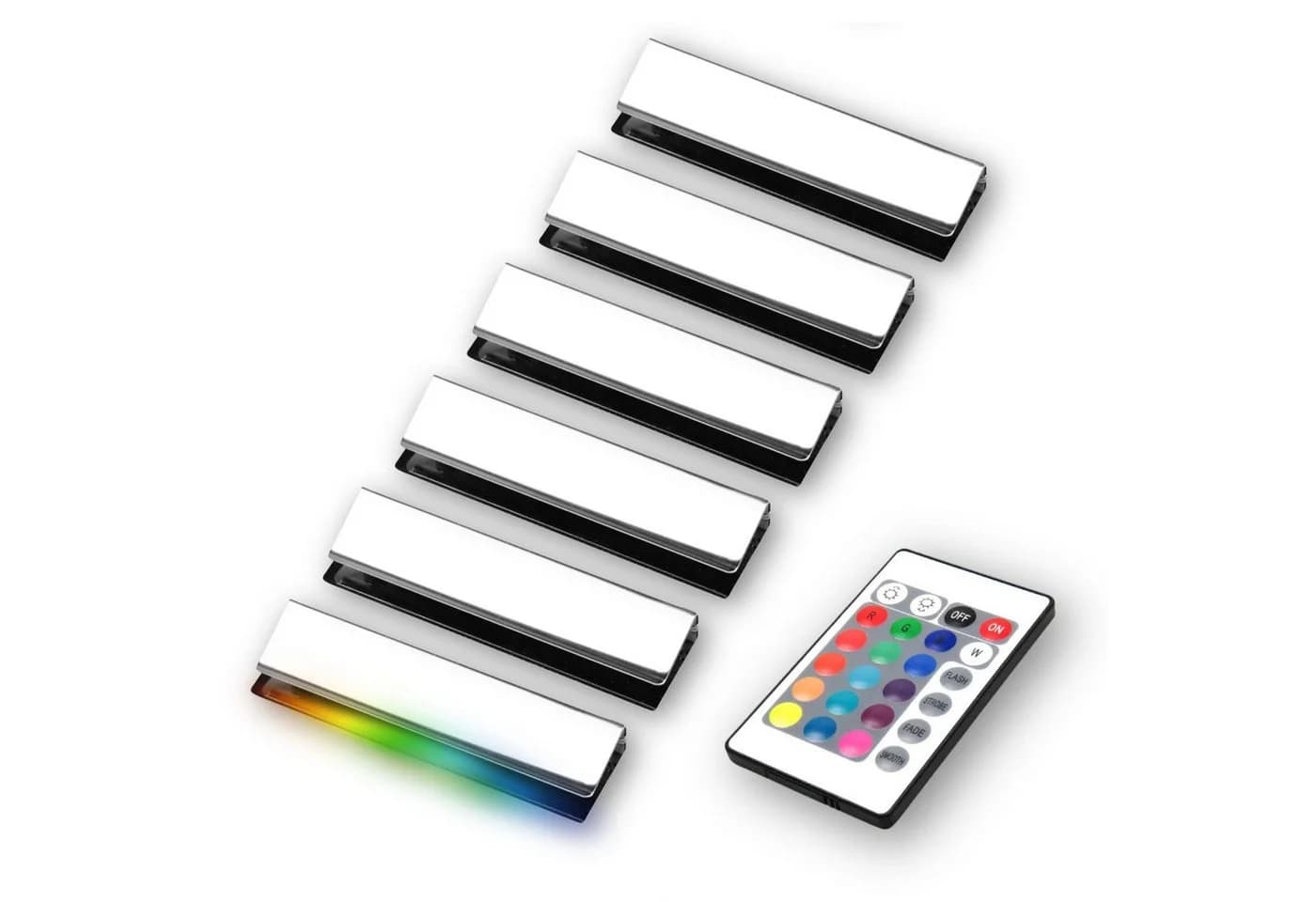 kalb LED Glaskantenbeleuchtung RGB Verchromt 6er Set - Bild 2