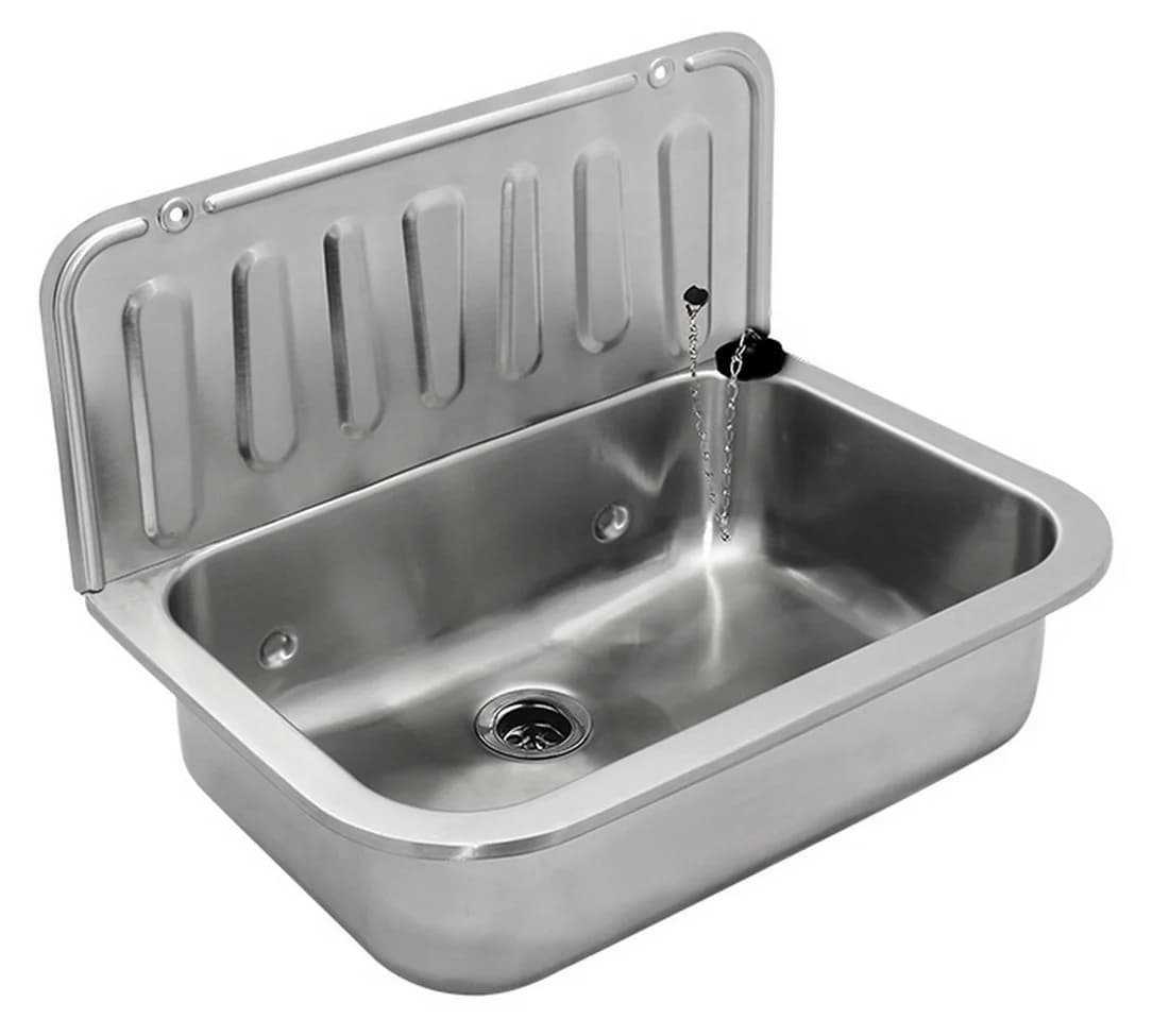 Tuganna Waschbecken Ausgussbecken Edelstahl 49,5 cm - Bild 2