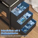 Klyvvo Gaming Schreibtisch L-Form Schwarz mit 3 Schubladen, LED & USB Bild 5