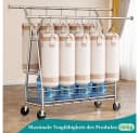 Klyvvo Kleiderständer auf Rollen mit Doppelstange & Netzkorb, 200 kg Tragkraft Bild 5
