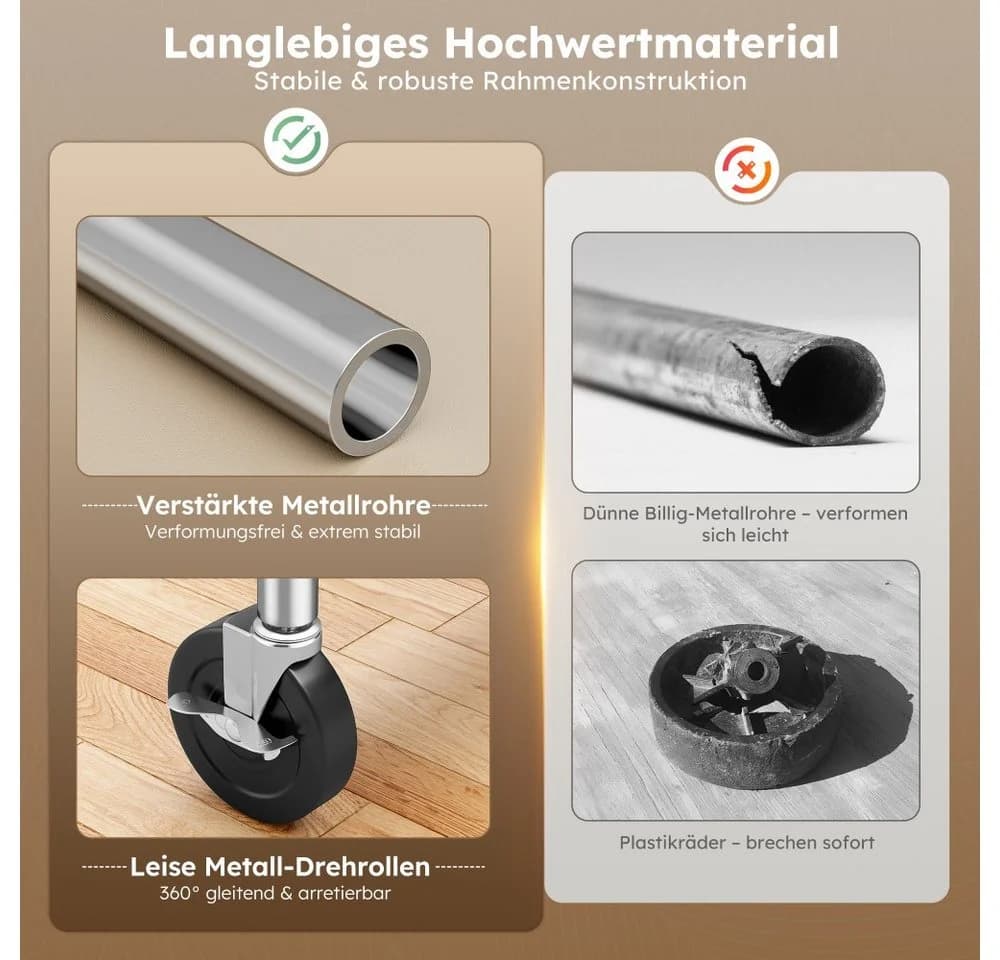Klyvvo Kleiderständer Metall Silber 200kg Traglast - Bild 4