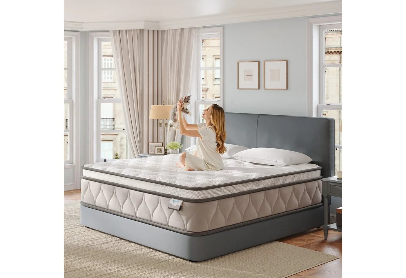 Klyvvo Boxspringmatratze 7-Zonen Federkern H3 Memory Foam
