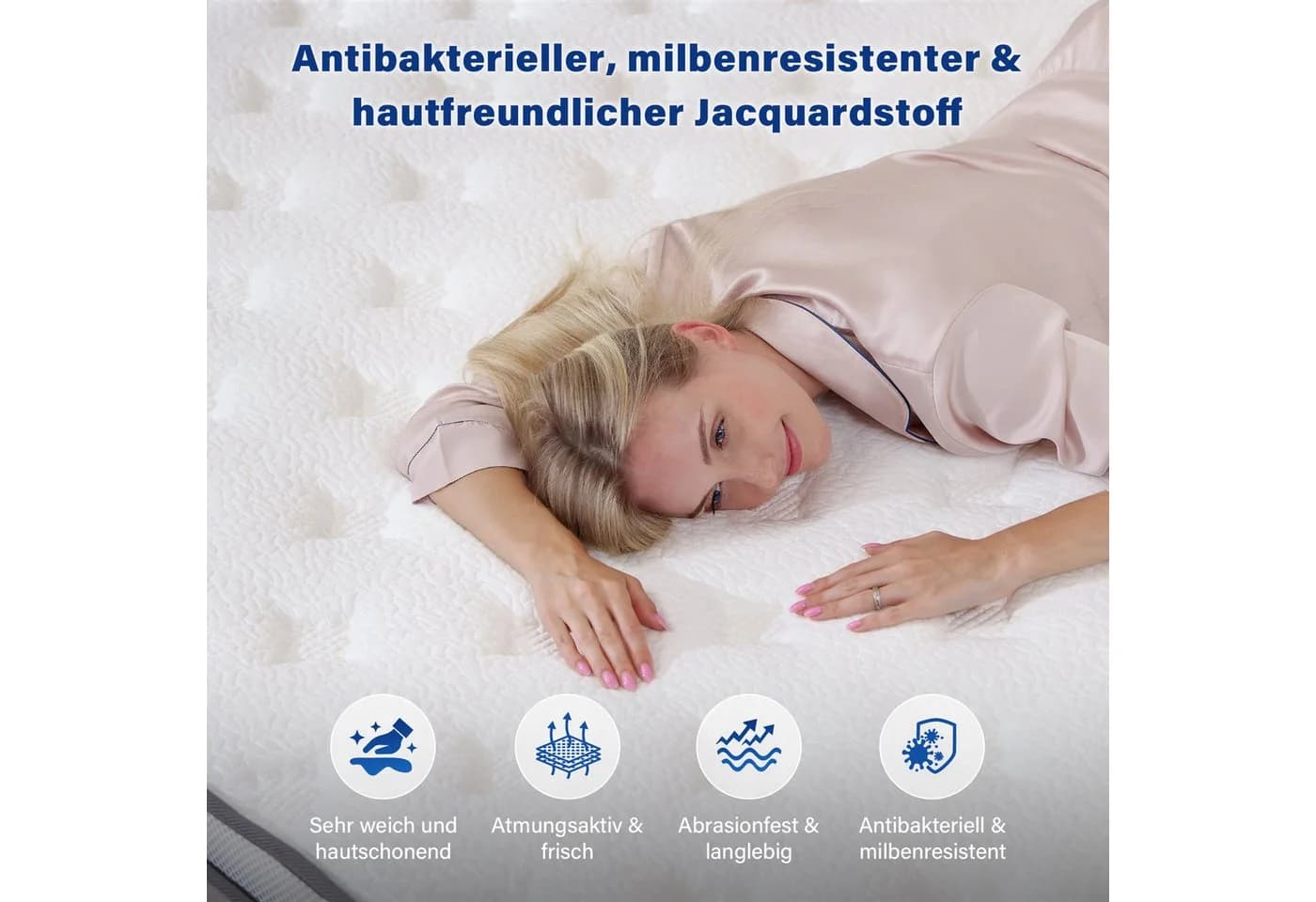 Klyvvo Boxspringmatratze 7-Zonen Federkern H3 Memory Foam - Bild 5