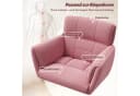 Klyvvo Drehstuhl Rosa Samtbezug Höhenverstellbar mit Wippfunktion Bild 4