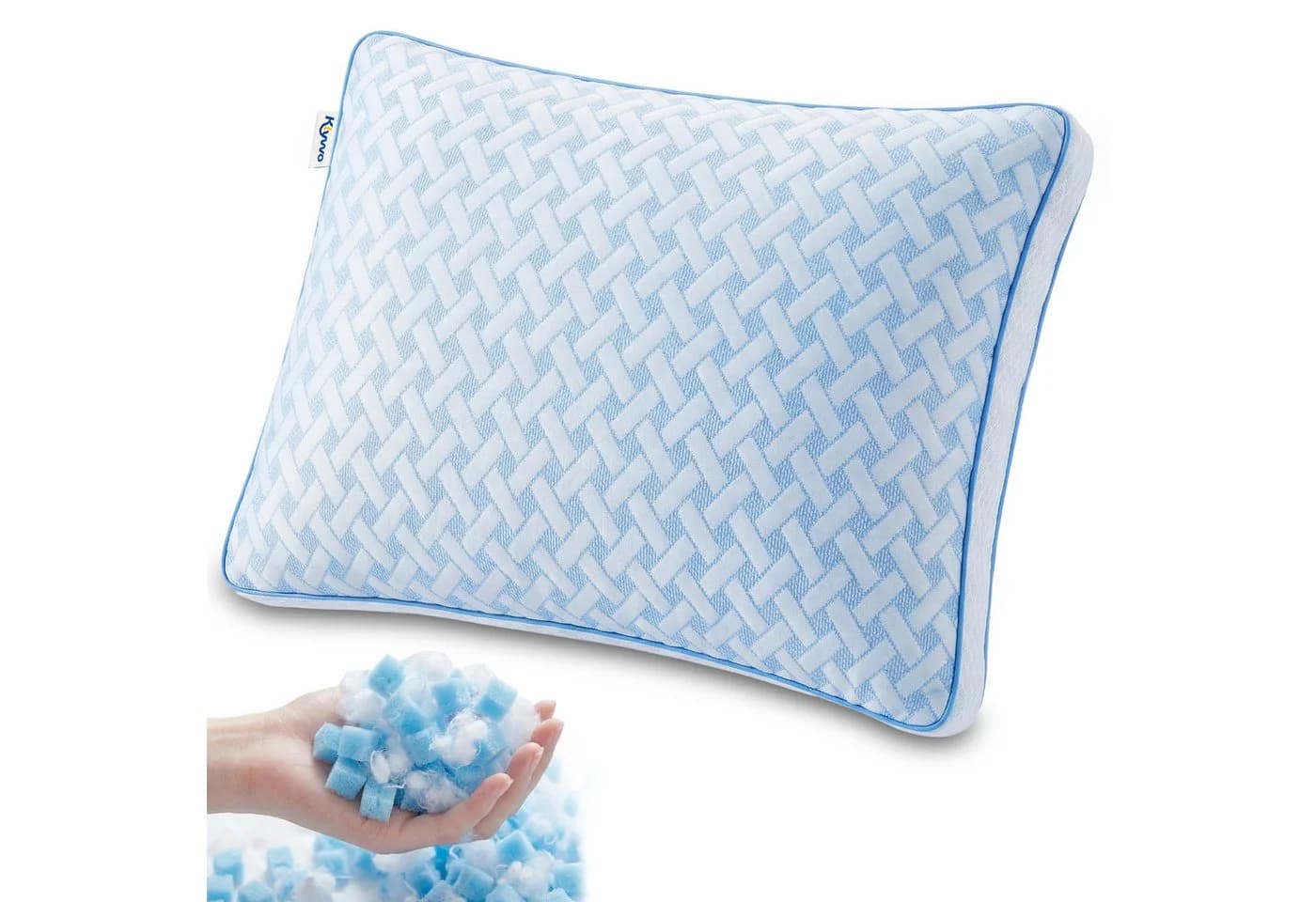 Klyvvo Gel Memory Foam Kissen mit Höhenverstellung & abnehmbarem Bezug - Bild 2
