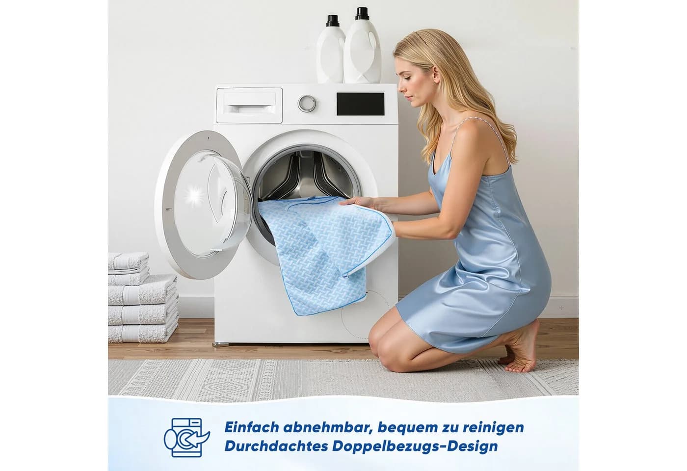 Klyvvo Gel Memory Foam Kissen mit Höhenverstellung & abnehmbarem Bezug - Bild 5
