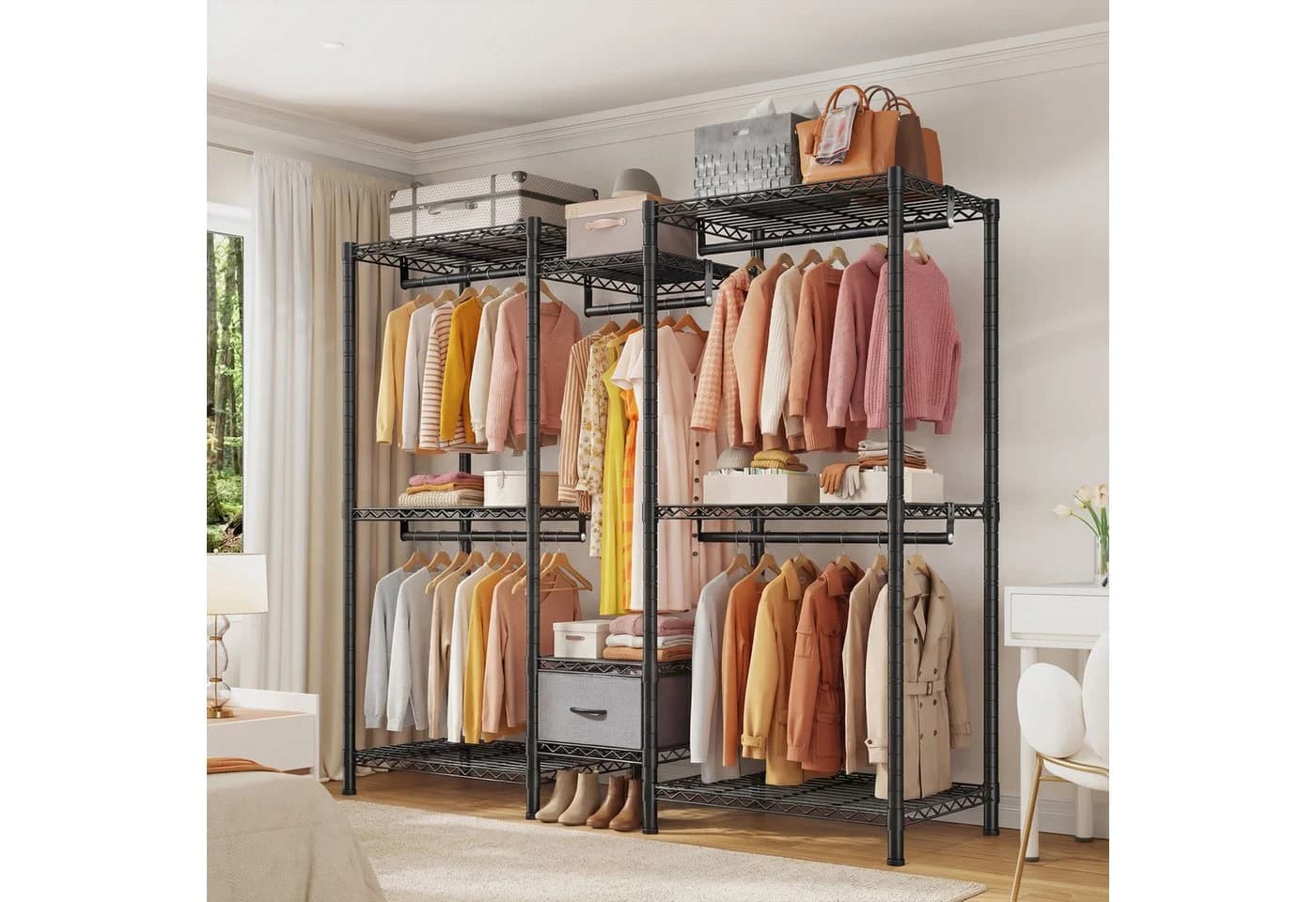 Klyvvo Kleiderständer Offener Kleiderschrank Metall Schwarz - Bild 2