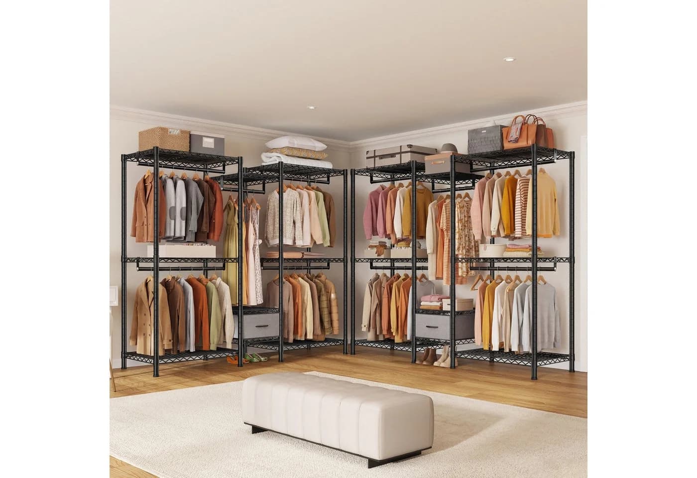 Klyvvo Kleiderständer Offener Kleiderschrank Metall Schwarz - Bild 3
