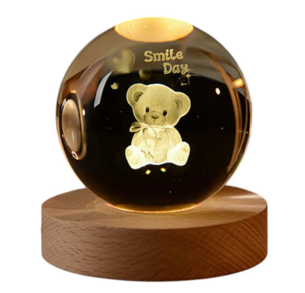 Little Lorien Kristall 3D Nachtlicht Gelb