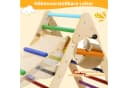 TLGREEN Klettergerüst Indoor Klappbar, 2 in 1 Kletterdreieck mit Rutsche, Holz Montessori Motorik Spielzeug Bild 5