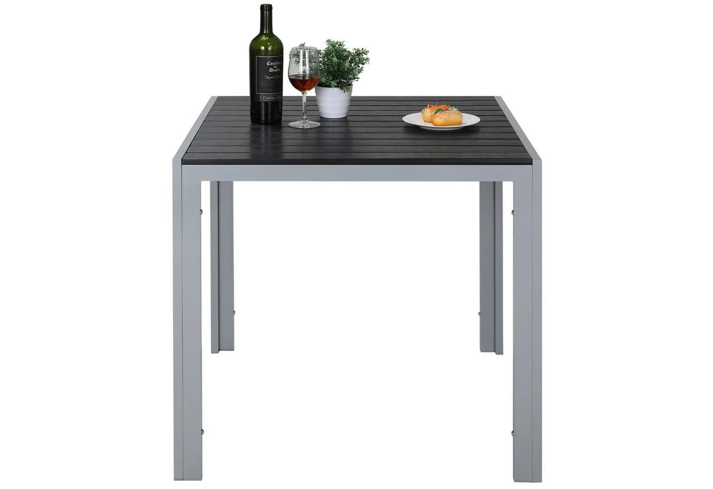 Klassischer Gartentisch aus Aluminiumlegierung und Kunststoffholz - Bild 2