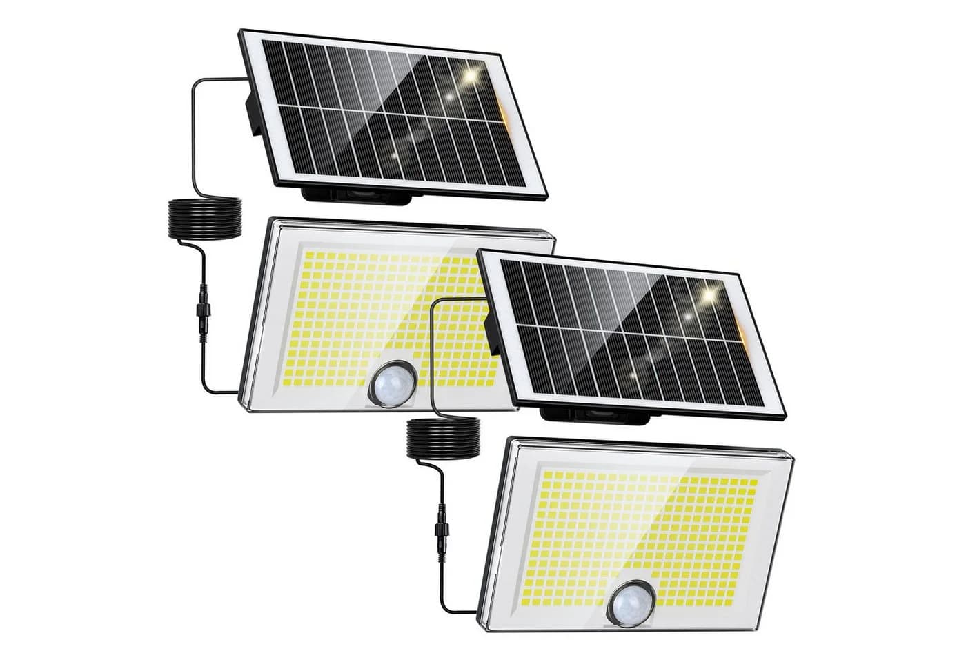 skelo Solarleuchte mit Bewegungsmelder 204 LEDs Schwarz - Bild 2