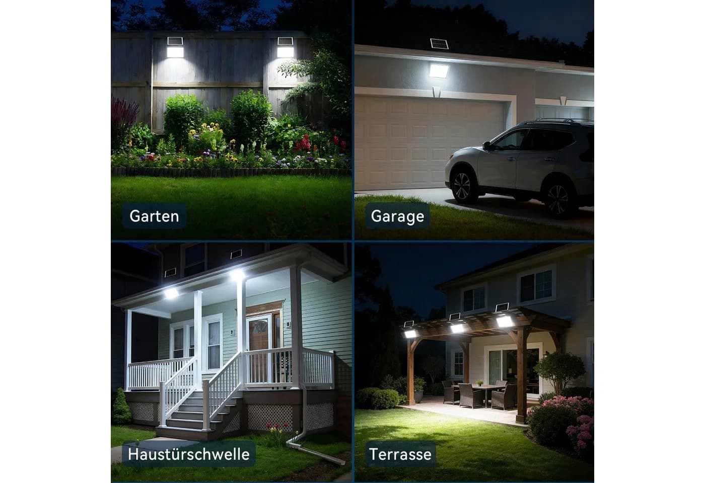 skelo Solarleuchte mit Bewegungsmelder 204 LEDs Schwarz - Bild 5